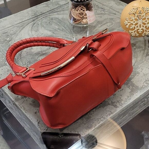 CHLOE MARCIE RED SATCHEL - Picture 9 of 16